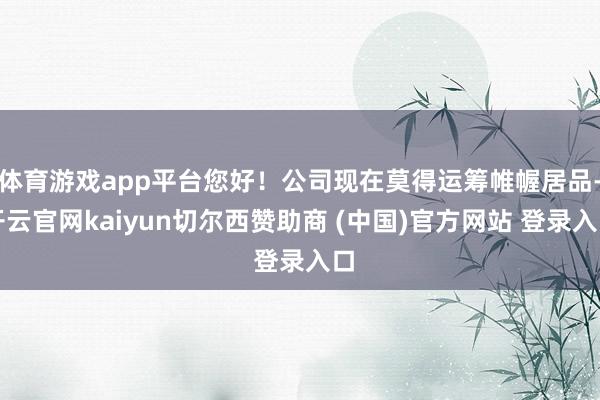 体育游戏app平台您好！公司现在莫得运筹帷幄居品-开云官网kaiyun切尔西赞助商 (中国)官方网站 登录入口